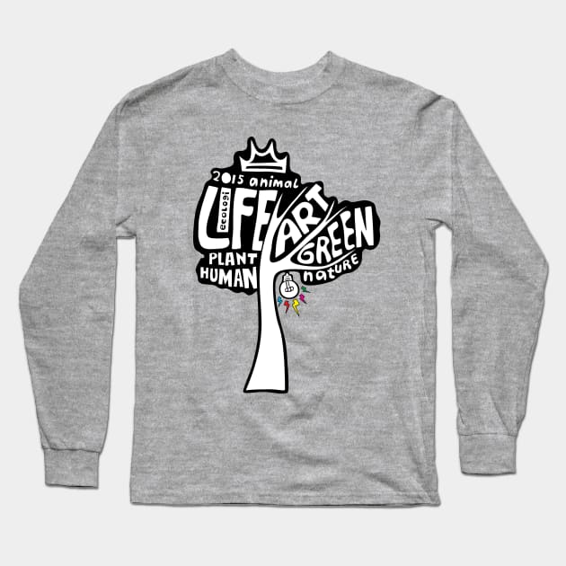 Tree Art Long Sleeve T-Shirt by martinussumbaji